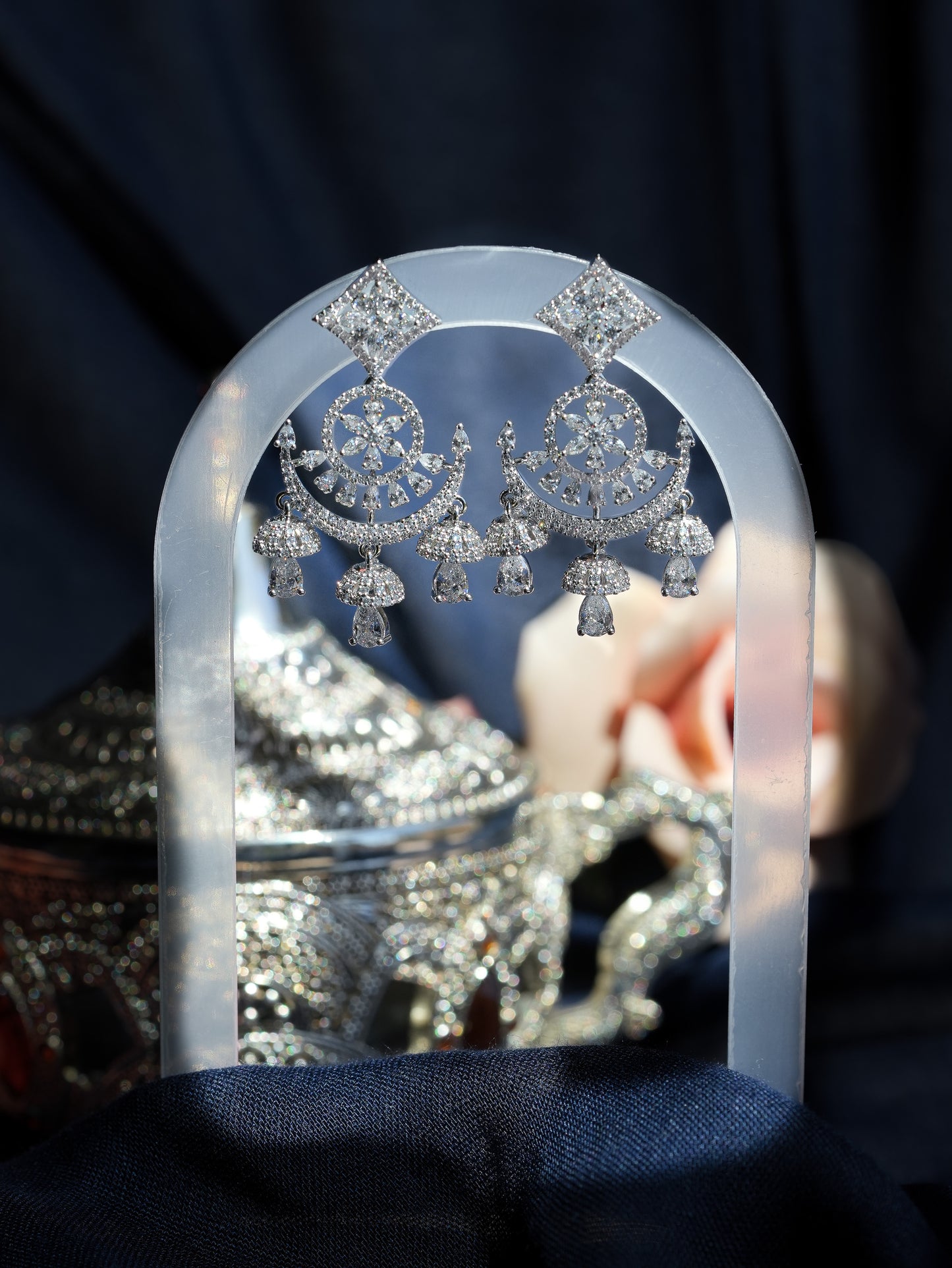 Shine Bright with Luna Silver Crescent Earrings – Baali Boutique