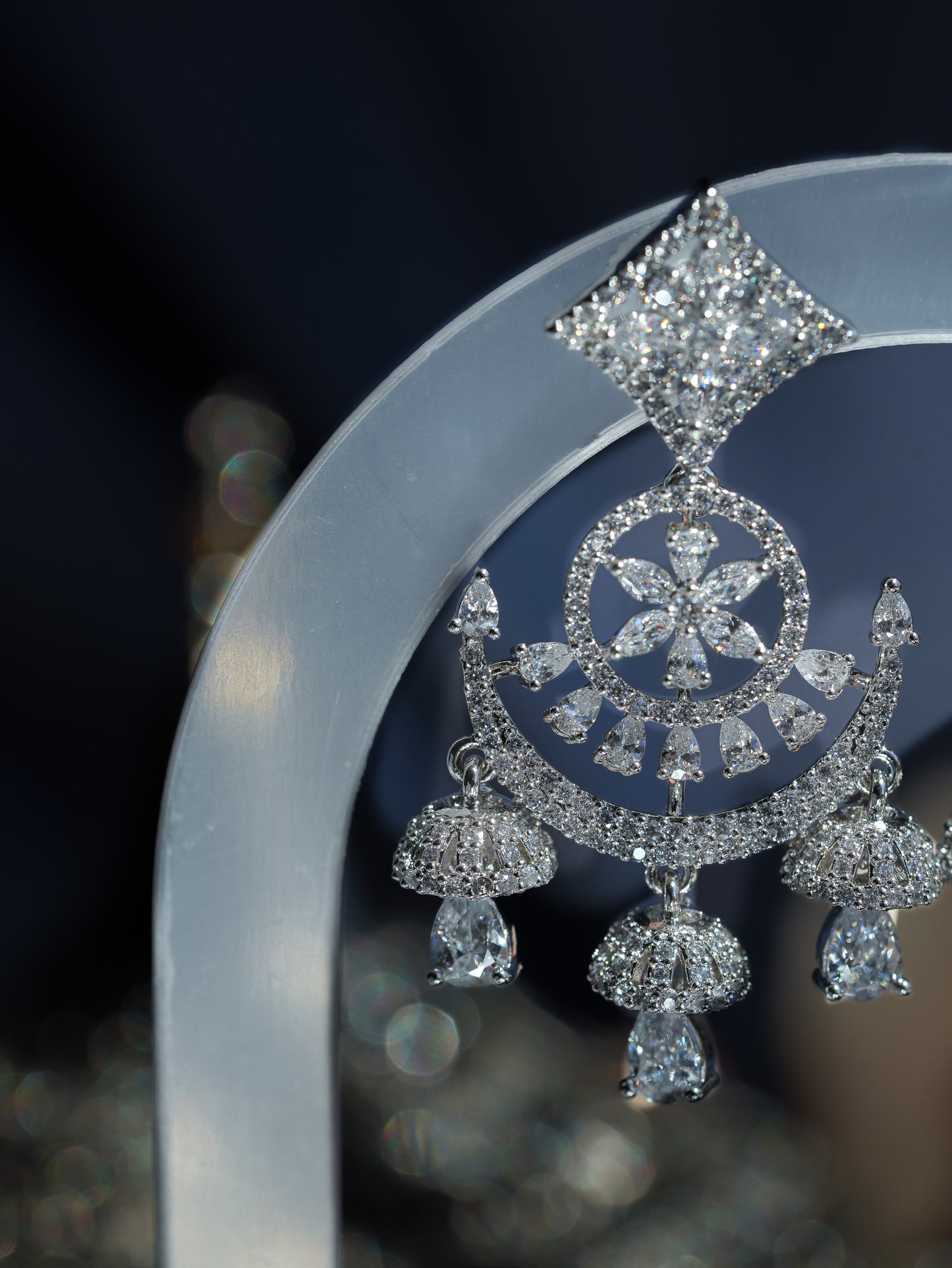 Shine Bright with Luna Silver Crescent Earrings – Baali Boutique