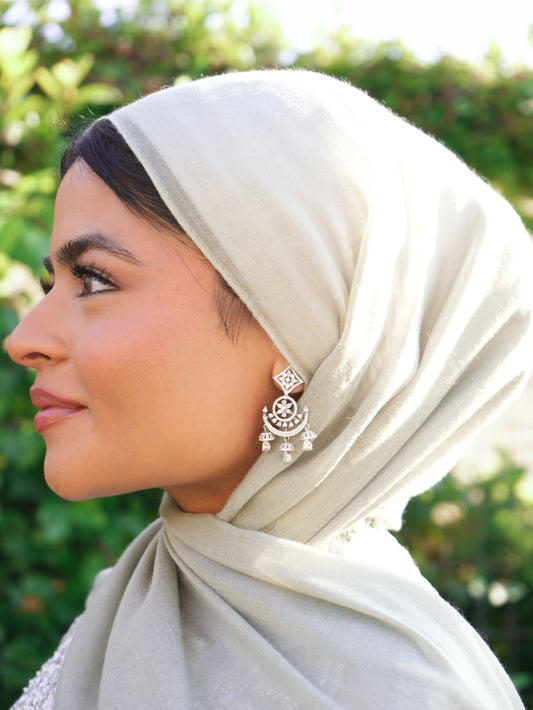 Shine Bright with Luna Silver Crescent Earrings – Baali Boutique