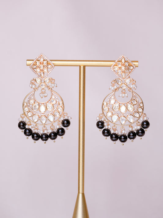 MIRA - GEMSTONE KUNDAN CHANDBALI EARRINGS