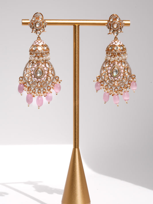 SHEHRZAD - GEMSTONE KUNDAN JHUMKA EARRINGS