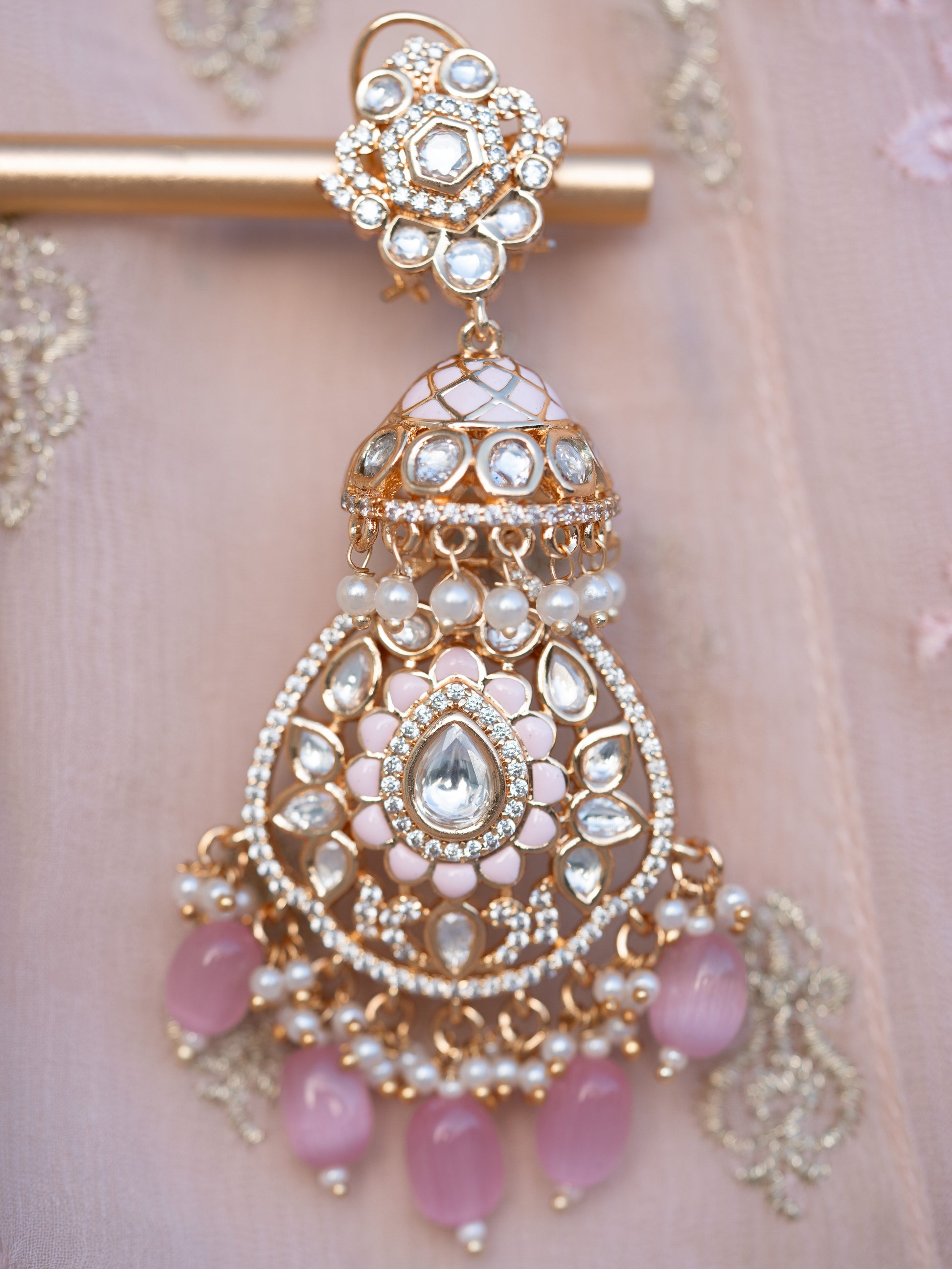 SHEHRZAD - GEMSTONE KUNDAN JHUMKA EARRINGS