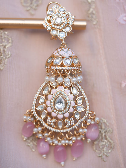 SHEHRZAD - GEMSTONE KUNDAN JHUMKA EARRINGS