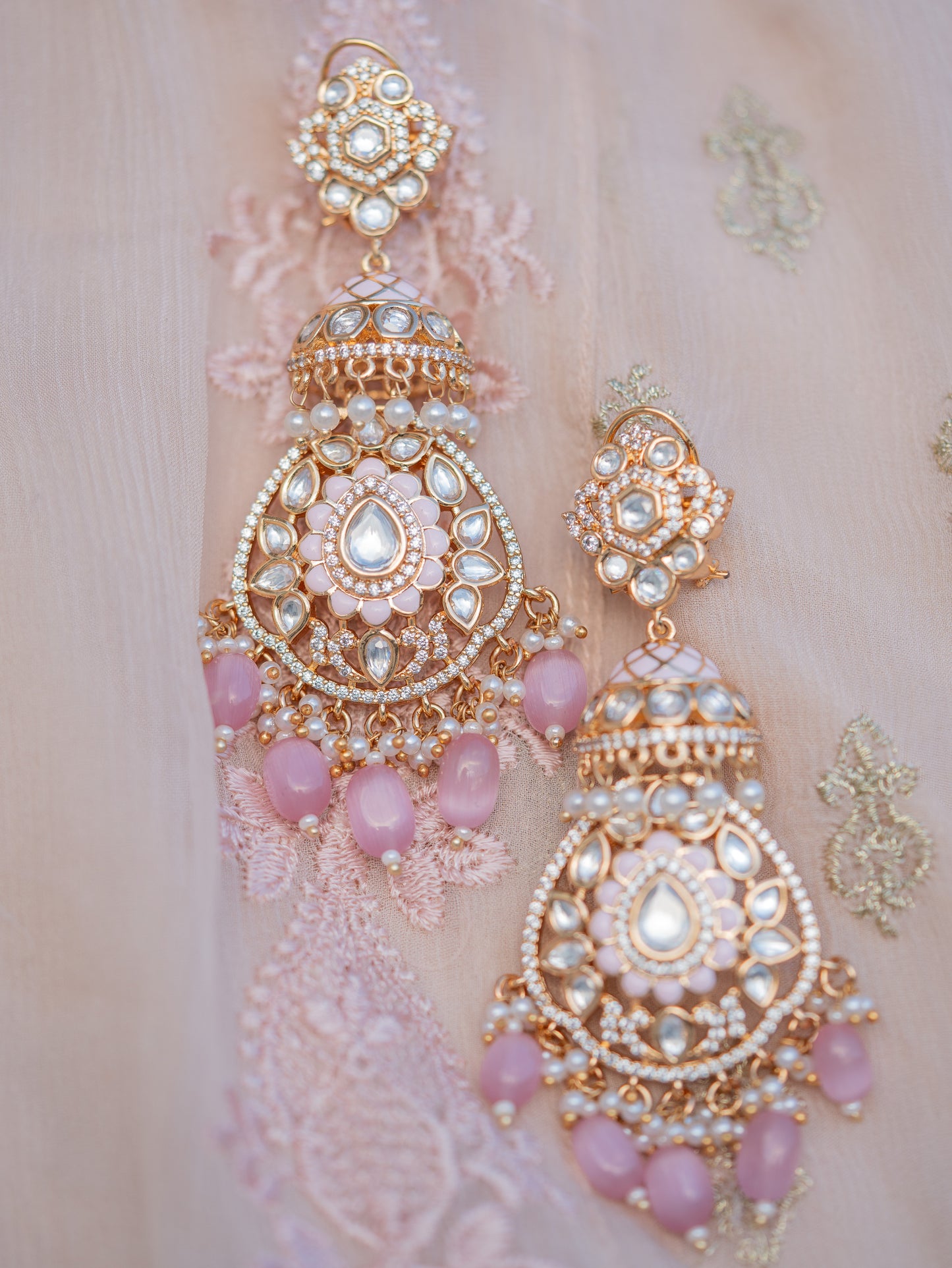 SHEHRZAD - GEMSTONE KUNDAN JHUMKA EARRINGS