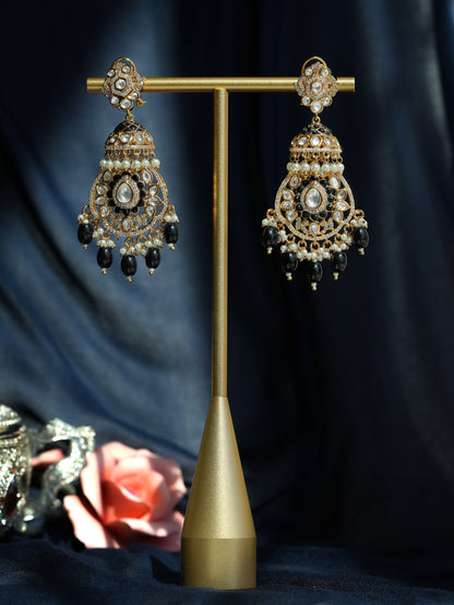 SHEHRZAD - GEMSTONE KUNDAN JHUMKA EARRINGS